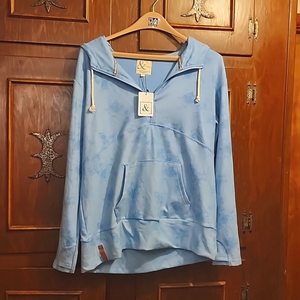 BNWT Ampersand Ave half zip hoodie sz XXXL